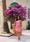 Crimson Bloom Wrap Dress